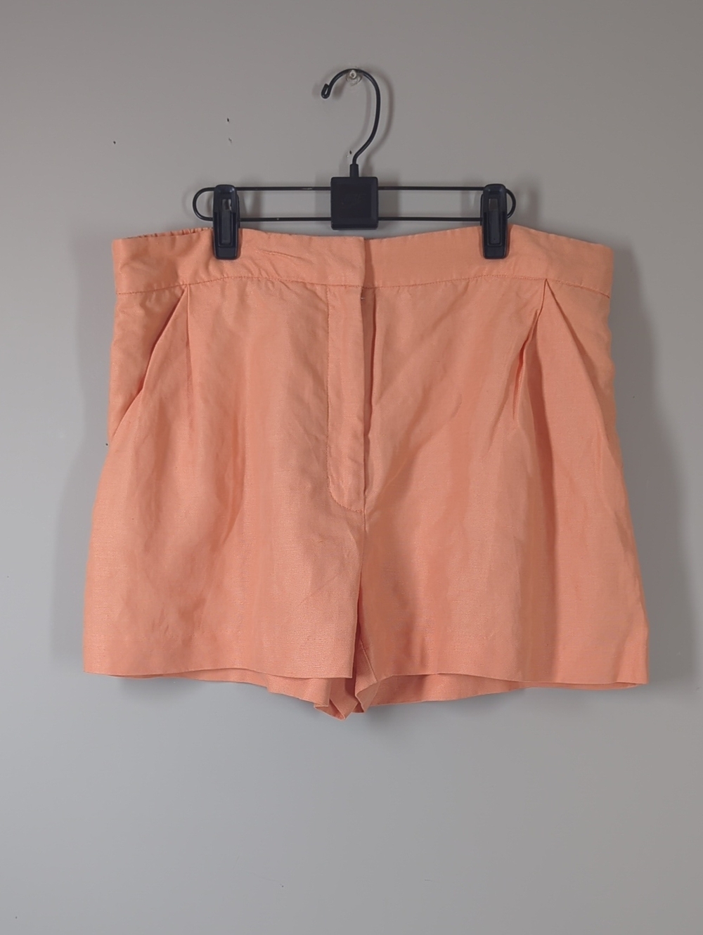 Aritzia Wilfred Women's Tencel Linen Peach Shorts 14